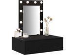 Syfax™ Tavolo Da Trucco Nero 60 X 40 X 70 Cm Legno Multistrato