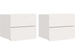 Syfax™ Comodino 2 Pcs Bianco 39 X 34 X 33 Cm Legno Di Pino Massello