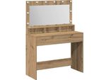 Syfax™ Tavolo Da Trucco Rovere Artigianale 100 X 41 X 135 Cm