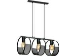 Lampada A Sospensione Moderna Loft Hydra 2752/Z-B-3 Nero Regolabile In Altezza 3 Sorgenti Luminose Metallo Ip 20