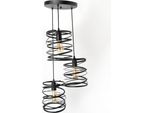 Moderne Lampade Da Soffitto Nere Loft Spring 2787/Z-B-3 Con Regolazione In Altezza E 3 Punti Luce In Metallo