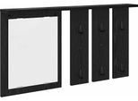 Syfax™ Appendiabiti A Muro Con Lo Scaffale Rovere Nero 85 X 10 X 45 Cm
