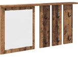 Syfax™ Appendiabiti A Muro Con Specchio Legno Vecchio 85 X 10 X 45 Cm