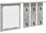 Syfax™ Appendiabiti A Muro Con Specchio Grigio Cemento 85 X 10 X 45 Cm