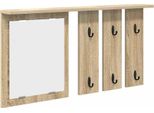 Syfax™ Appendiabiti A Muro Con Specchio Rovere Sonoma 85 X 10 X 45 Cm