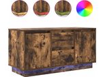 Syfax™ Mobile Porta Tv Con Luci Led Rovere Fumo 100X41X50 Cm