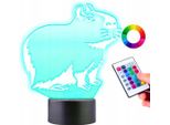Capybara 16 Led Luce Notturna 3D Per Bambini + Telecomando
