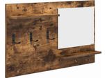 Syfax™ Appendiabiti A Muro Con Lo Scaffale Rovere Fumé 90 X 10 X 50 Cm