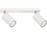 Lampada Moderna A Sospensione Tuba 2 Nera GU10 Metallo Ip 20 2 Punti Luce