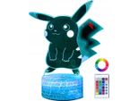 Pokemon Go Pikachu 16 Led 3D Luce Notturna Per Bambini + Telecomando