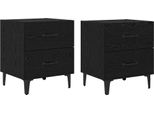 Syfax™ Armadietto Per Letto 2 Pcs Rovere Nero 40 X 35 X 47,5 Cm