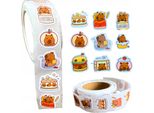 Adesivi Capibara, 500 Pezzi, Motivanti, Per Bambini, Rotolo Regalo
