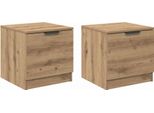 Syfax™ Armadietto Per Letto 2 Pcs Rovere Artigianale 40 X 39 X 40Cm