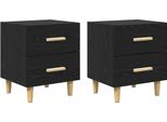 Syfax™ Armadietto Per Letto 2 Pcs Rovere Nero 40 X 35 X 47.5Cm