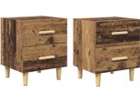 Syfax™ Armadietto Per Letto 2 Pcs Legno Vecchio 40 X 35 X 47.5Cm