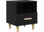 Syfax™ Armadio Da Notte Rovere Nero 40 X 35 X 47 Cm Legno Multistrato