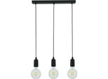 Moderne Lampade Da Soffitto Nere Hades 2881/Z-B-3 Con 3 Punti Luce E27 Ip 20 Metallo