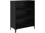 Syfax™ Credenza Rovere Nero 69,5 X 32,5 X 90 Cm Legno Multistrato