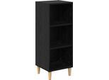 Syfax™ Credenza Rovere Nero 34,5 X 32,5 X 90 Cm Legno Multistrato