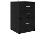 Syfax™ Armadio Da Notte Rovere Nero 40 X 40 X 63 Cm Legno Multistrato