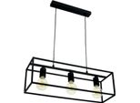 Moderne Lampade Da Soffitto Nere Loft Horus 2862/Z-B-3 Con Funzione Di Regolazione In Altezza E Attacco E27 Per Soggiorno E Camera Da Letto
