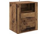 Syfax™ Armadio Da Notte Con Cassetto Legno Vecchio 35 X 50 X 60 Cm