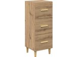 Syfax™ Credenza Rovere Artigianale 34.5 X 34 X 90 Cm Legno Multistrato