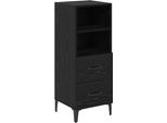 Syfax™ Credenza Rovere Nero 34 X 34.5 X 90 Cm Legno Multistrato