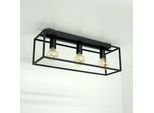 Moderne Lampade Da Soffitto Nere Loft Horus 2866/Z-B-3 Con 3 Sorgenti Luminose E27 Attacco In Metallo