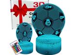 Luce Notturna Del Real Madrid Per Bambini, 16 Led, Telecomando 3D