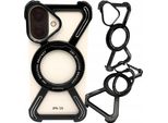 Custodia Per Iphone 16 Custodia Blindata Magsafe Metal Titanium 360 Holder