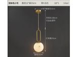 Lampada A Sospensione, Design In Marmo Naturale, Illuminazione A Led, D15Cm-Colore Rame-A, Luce Calda