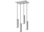 Lampada A Sospensione Moderna Loft Roller 4P 05/4PB Nera 4 Punti Luce Regolabili In Altezza Ip 20 Metallo