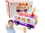 Gioco Di Destrezza Sensoriale Montessori "Auto Della Polizia"" In Legno"