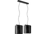 Lampada A Sospensione Moderna Kometa 2921/Z-B-2 In Nero Per Stile Loft Con Regolazione In Altezza E 2 Punti Luce