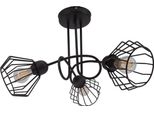 Lampada A Sospensione Moderna Loft Livia 2847/Z-B-3 Nero 3 Punti Luce Metallo Ip 20