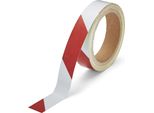 Nastro Riflettente Di Segnalazione 25 Mm/10 M Rosso/Bianco Destro