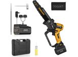 Motosega, Motore Senza Spazzole, A Batteria, Giallo, Due Batterie, Motosega Elettrica