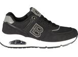 Elegante Sneaker Da Donna In Nero Con Strass E Dettagli A Contrasto