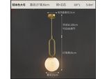Lampada A Sospensione, Design In Marmo Naturale, Illuminazione A Led, D15Cm Colore Rame, Luce Calda