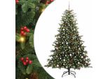 Vidaxl Albero Di Natale Artificiale A 300 Led Con Supporto Verde 240 Cm