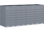 Vidaxl Carrello Portarifiuti Per 4 Contenitori Grigio Chiaro 272 X 77,5 X 121,5 Cm