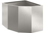 Vidaxl Fioriera Angolare Argento 45 X 45 X 35 Cm In Acciaio Inox