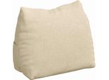 Vidaxl Cuscino Per Lo Schienale Crema 45 X 20 X 35 Cm In Tessuto