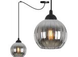 Costa Lampada A Sospensione Spider Nera – Lampada A Sospensione A 1 Luce Con Sfera Color Grafite E27