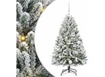 Vidaxl Albero Di Natale Artificiale Verde E Bianco 120 Cm Pvc E Metallo