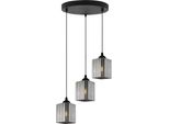 Riffle Lampada A Sospensione Nera – Lampada A Sospensione A 3 Luci Con Cubi Color Grafite E27