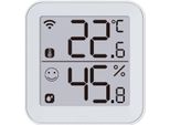Termometro E Igrometro - Konyks - Termo 2 - Interno - Rilevatore Di Temperatura + Umidità - Wi-Fi - Ampio Schermo - Bianco