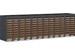 Vidaxl Carrello Portacontenitori Per 6 Contenitori 408 X 77,5 X 121,5 Cm Acciaio