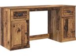Vidaxl Scrivania Con Armadio Con Porta In Legno Di Recupero 154,5 X 50 X 75 Cm